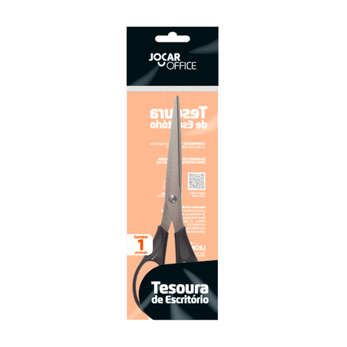 Tesoura Escritorio Inox 19,5Cm Cx/12 Und Jocar Office