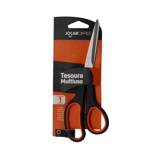 Tesoura Multiuso Inox 8 Polegadas 21Cm Cx/12 Und Jocar Office