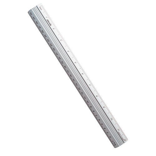 REGUA DE ALUMINIO 30 CM UND JOCAR OFFICE