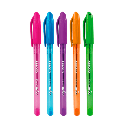 Caneta Esf. Easy Colorida Media Cx/25 Und Jocar Office
