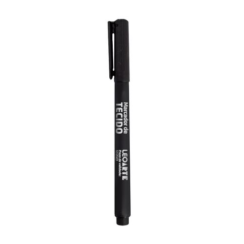 Marcador Tecido/Uniforme Blister Preto Cx/12 Blister Leoeleo