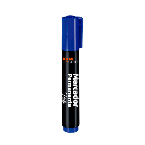 Marcador Perman.Ponta Chanfrada Top Azul Cx/12 Jocar Office