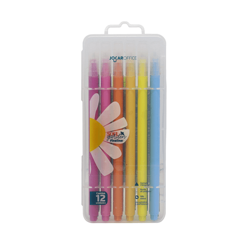 Marcador Fineliner Soul Garden Estojo C/12 Und Jocar Office