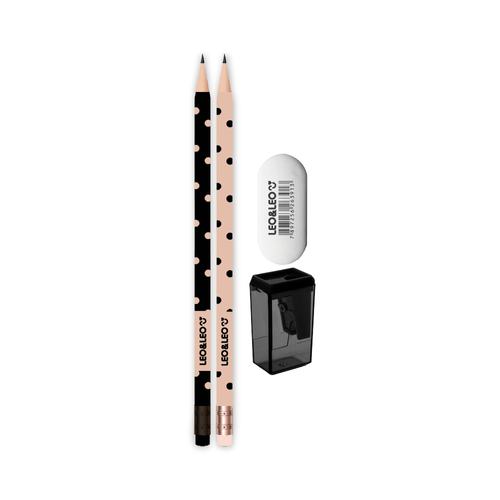 Kit Lapis Hb Poa 2 Lapis/Apontador/Borracha Cx/ 24 Blister Leoeleo