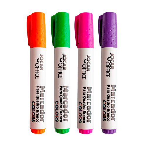 Marcador Para Quadro Branco Colors Estojo/4 Unds Jocar Office