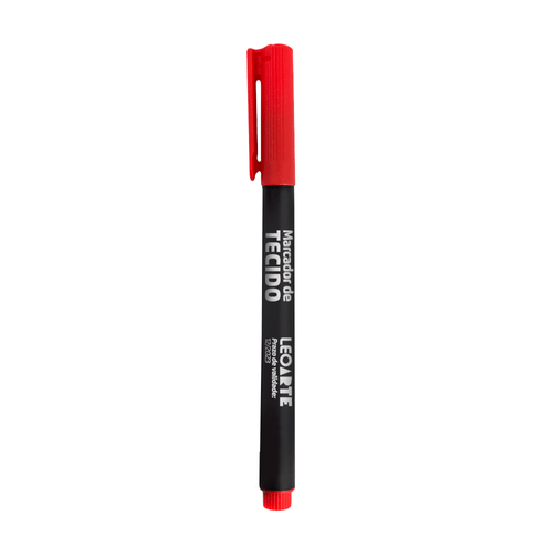Marcador Tecido/Uniforme Blister Vermelho Cx/12 Blister Leoarte