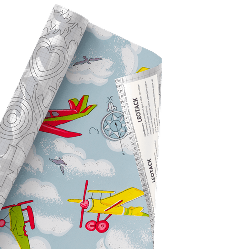 Plástico Adesivo Para Decoração Leotack Infantoteen 04 45Cmx10M 80Mic Rolo Leoarte