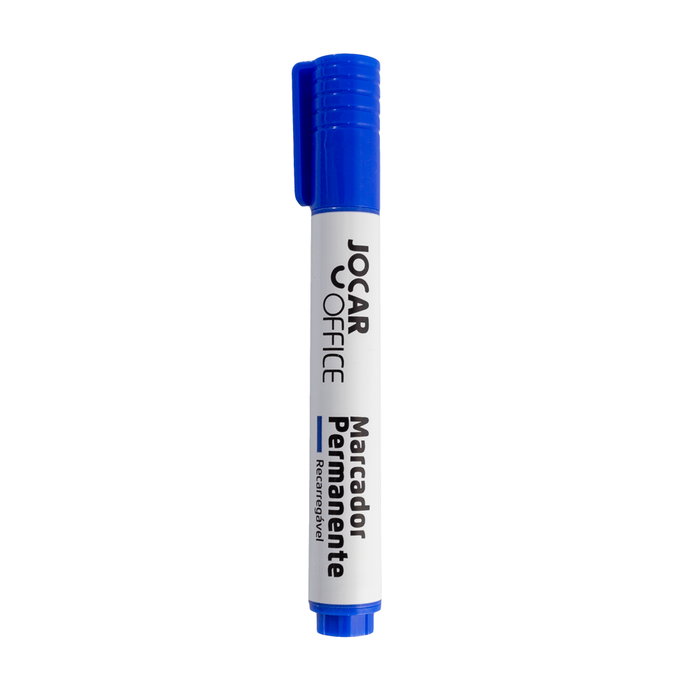 MARCADOR PERMAN.RECARREG.TINTA AZUL CX/12 UND JOCAR OFFICE