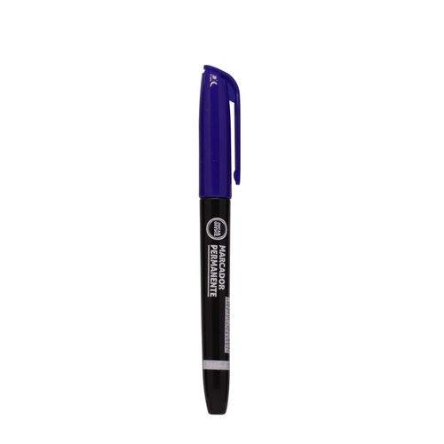 Marcador Perman.Ponta Redonda Azul Slim Cx/12 Jocar Office