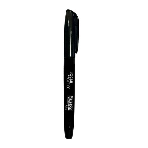Marcador Perman.Ponta Redonda Preto Slim Cx/12 Jocar Office