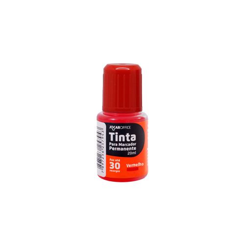 Tinta Marcador Permanente 20Ml Vermelho Cx/12 Und Jocar Office