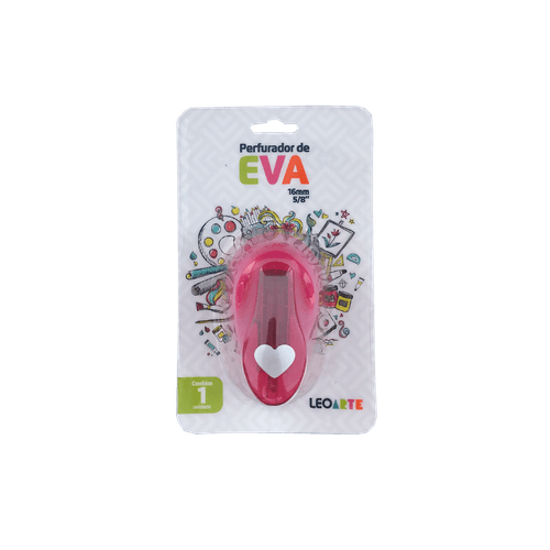 Perfurador De Eva 16Mm Coracao Cx/12 Blister Leoarte
