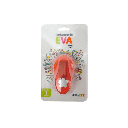 Perfurador De Eva 16Mm Flor Cx/12 Blister Leoarte
