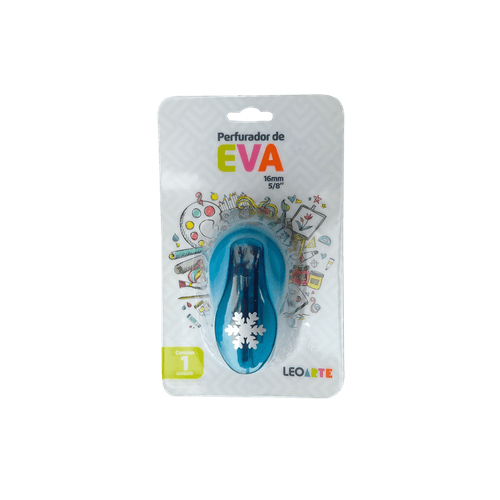 Perfurador De Eva 16Mm Floco Neve Cx/12 Blister Leoarte