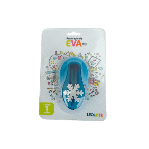 Perfurador De Eva 25Mm Floco Neve Cx/8 Blister Leoarte