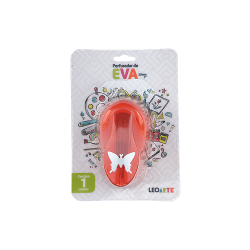 Perfurador De Eva 25Mm Borboleta Cx/8 Blister Leoarte