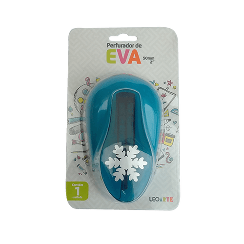 Perfurador De Eva 50Mm Floco Neve Cx/4 Blister Leoarte