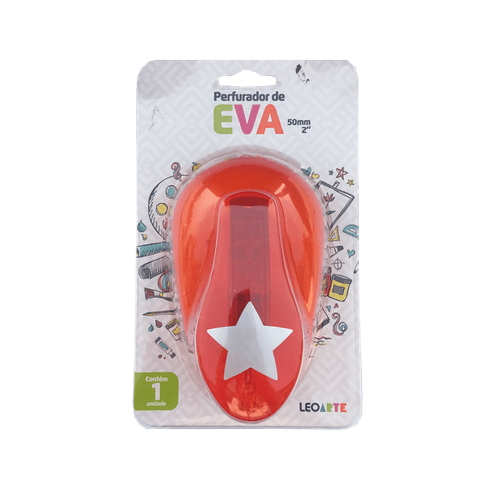 Perfurador De Eva 50Mm Estrela Cx/4 Blister Leoarte