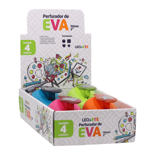 Perfurador De Eva Formatos Basicos 50Mm Cx/4 Unds Leoarte