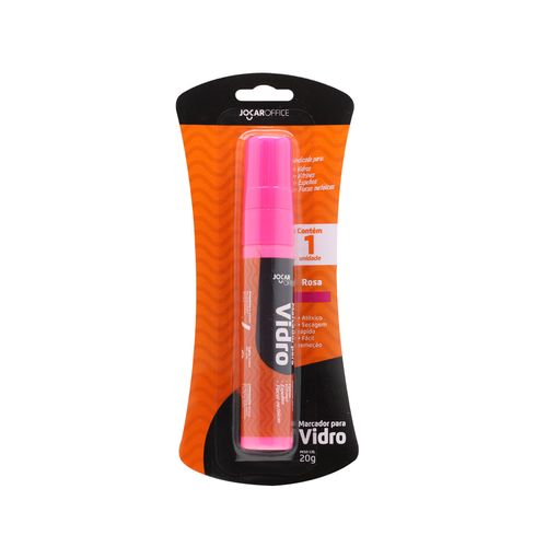 Marcador Para Vidro 20G Rosa Cx/6 Blister Jocar Office