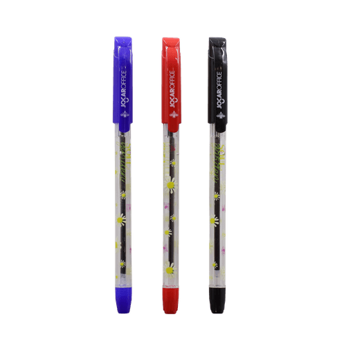 Caneta Soul Garden 0.7Mm Az/Pt/Vm Blister C/ 3 Und Jocar Office