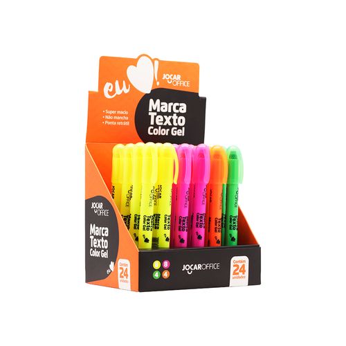 Marca Texto Gel Display/24 Unds Jocar Office