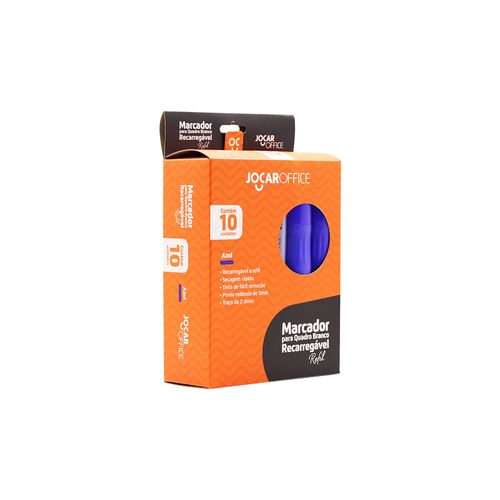 Marcador Para Quadro Branco Recarreg.Refil Azul Cx/10 Und Jocar Office