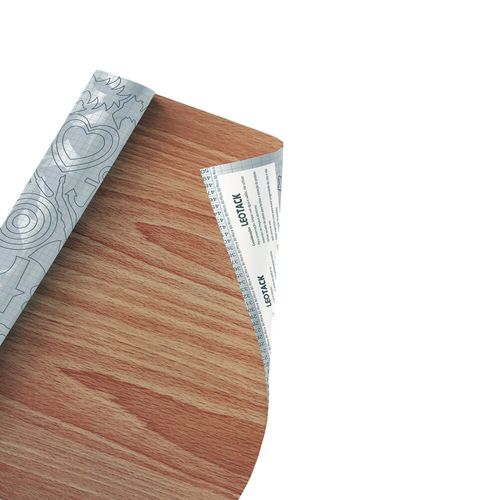 Plástico Adesivo Para Decoração Leotack Madeira Angico  45Cmx10M 80Mic Rolo Leoarte