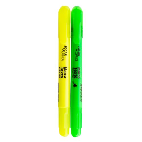 Marca Texto Gel Amarelo/Verde Cx/12X2 Blister Jocar Office