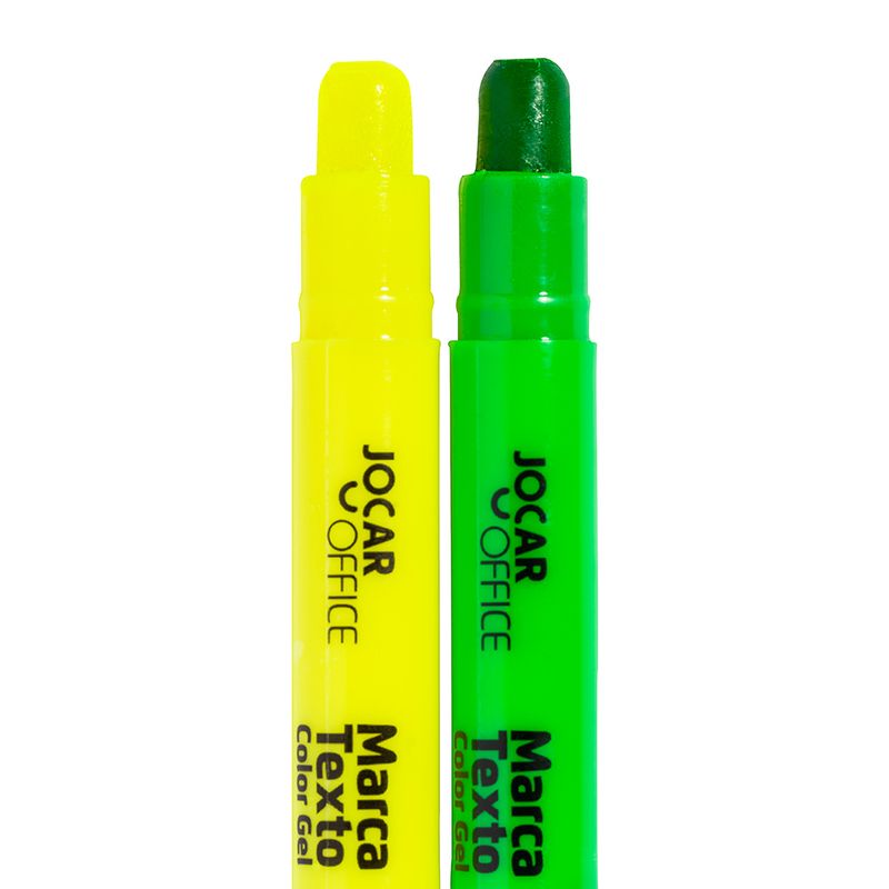 MARCA TEXTO GEL AMARELO/VERDE CX/12X2 BLISTER JOCAR OFFICE