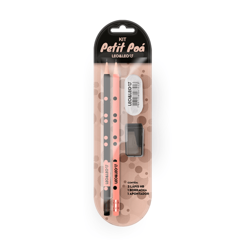 Kit Lapis Hb Poa 2 Lapis/Apontador/Borracha Cx/ 24 Blister Leoeleo