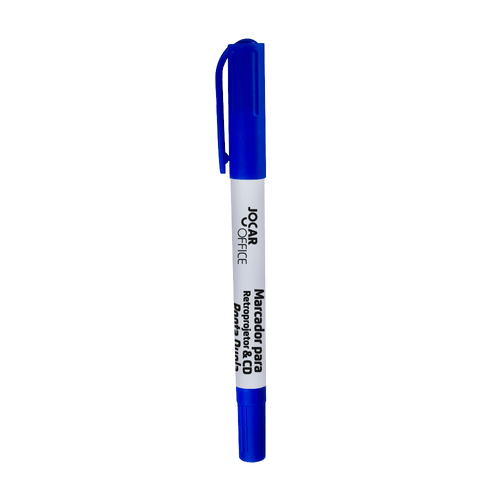 Marcador Cd/Retroprojetor Ponta Dupla 1Mm E 0.4Mm Azul Cx/12 Jocar Office
