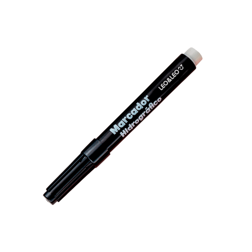 Marcador Hidrog.Leocolor Ponta Redonda Pret Cx/12 Und Leoeleo