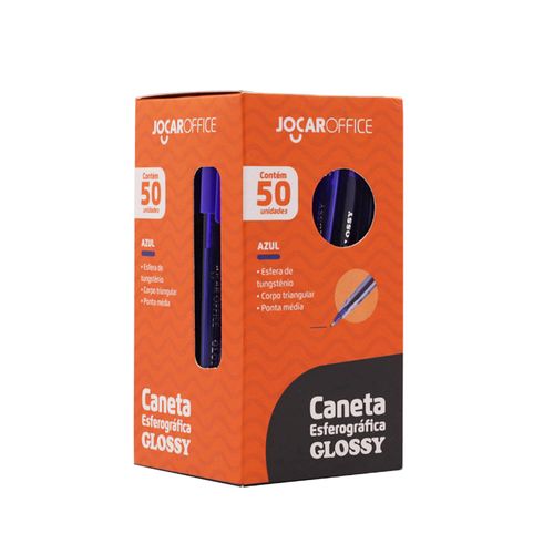 Caneta Esf. Easy Escrita Media Azul Cx/50 Und Jocar Office
