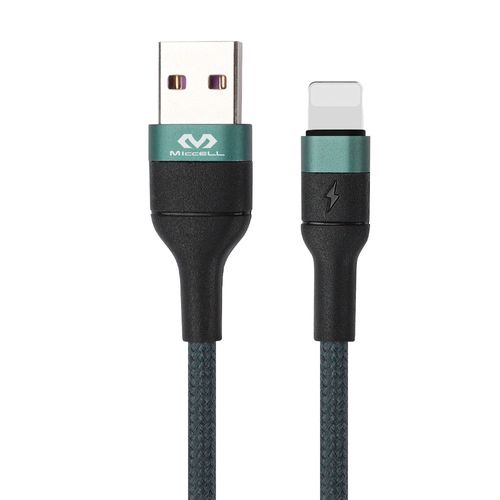 Cabo Trançado Lightning Compatível com IOS, Letron - Reforçado 1M Verde