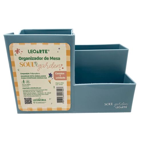 Organizador De Mesa Soul Garden Azul C/1 Und Leo Arte