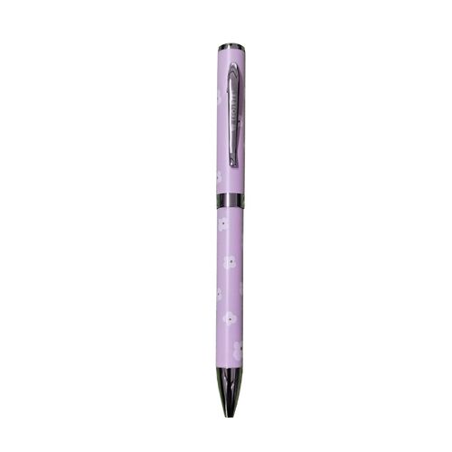Caneta Premium Positive Vibes Flores Corpo Em Metal Estojo C/1 Und Leo Arte