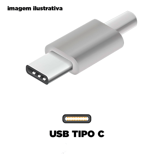 Cabo Para Tipo C Letron Alta Resistência, Pvc, 1M - Branco Vq-D88