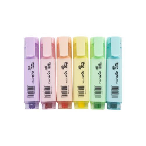 Marca Texto Cores Pastel Trend 6 Cores Cx/6 Estojos Jocar Office