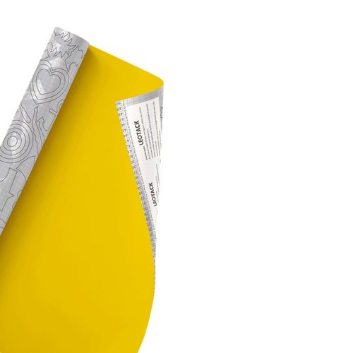 Plástico Adesivo Para Decoração Leotack Colors Amarelo 45Cmx10M 80Mic Rolo Leoarte