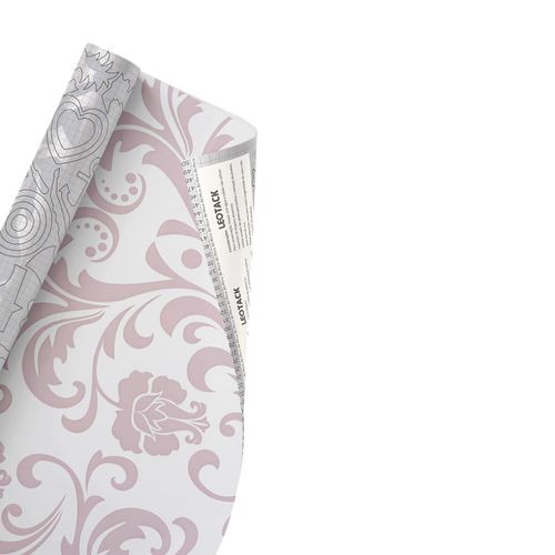 Plástico Adesivo Para Decoração Leotack Arabesco 03 45Cmx10M 80Mic Rolo Leoarte