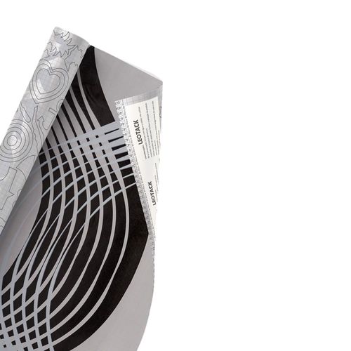 Plástico Adesivo Para Decoração Leotack Formas 02 45Cmx10M 80Mic Rolo Leoarte