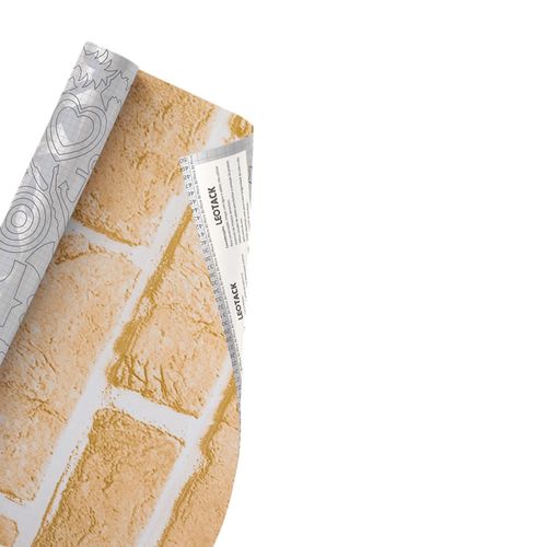 Plástico Adesivo Para Decoração Leotack Tijolo 01  45Cmx10M 80Mic Rolo Leoarte