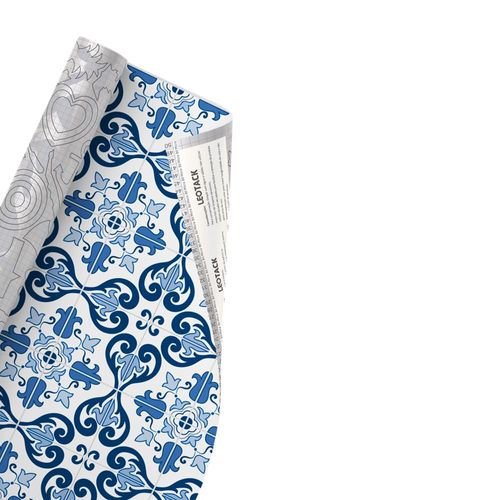 Plástico Adesivo Para Decoração Leotack Azulejo 02 45Cmx10M 80Mic Rolo Leoarte