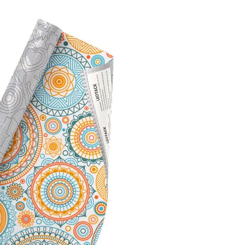 Plástico Adesivo Para Decoração Leotack Mandala  45Cmx10M 80Mic Rolo Leoarte
