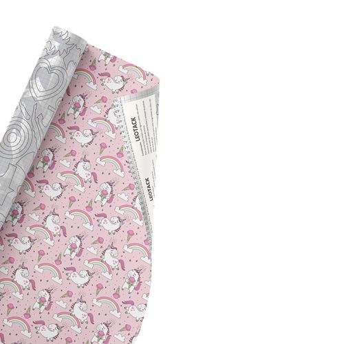 Plástico Adesivo Para Decoração Leotack Unicórnio 45Cmx10M 80Mic Rolo Leoarte