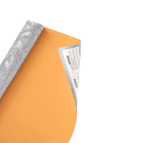 Plástico Adesivo Para Decoração Leotack Pastel Laranja Pastel  45Cmx10M 80Mic Rolo Leoarte