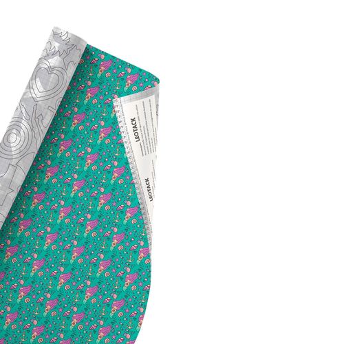 Plástico Adesivo Para Decoração Leotack Sereia  45Cmx10M 80Mic Leoarte