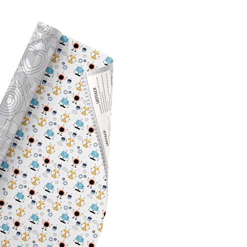Plástico Adesivo Para Decoração Leotack Robô 45Cmx10M 80Mic Rolo Leoarte