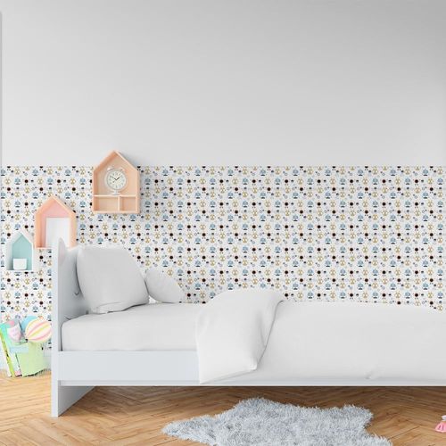Plástico Adesivo Para Decoração Leotack Robô 45Cmx10M 80Mic Rolo Leoarte
